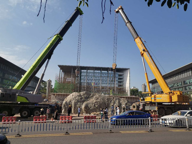 梁溪风景石吊装搬运